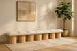 Pavilion - 7 Piece Modular Bench With Natural Base - Simple Home Plus