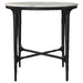 Hermas - Round Genuine Marble Top Metal End Side Table - White - Simple Home Plus