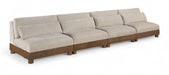 Turin - Chenille Fabric Upholstered Modular Sectional - Taupe - Simple Home Plus