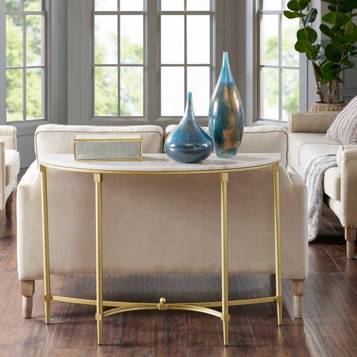 Bordeaux - Console Table - White / Gold - Simple Home Plus