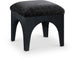Lawson - Chenille Fabric Ottoman - Black Base - Simple Home Plus