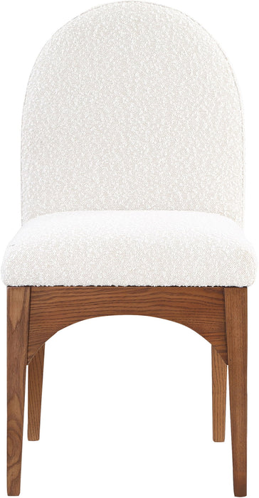 Waldorf - Boucle Dining Side Chair With Brown Legs - Simple Home Plus