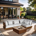 Mirella - 4 Piece Water Resistant Fabric Outdoor Patio Modular Sectional - Simple Home Plus
