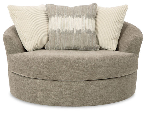 Creswell - Stone - Oversized Swivel Accent Chair - Simple Home Plus