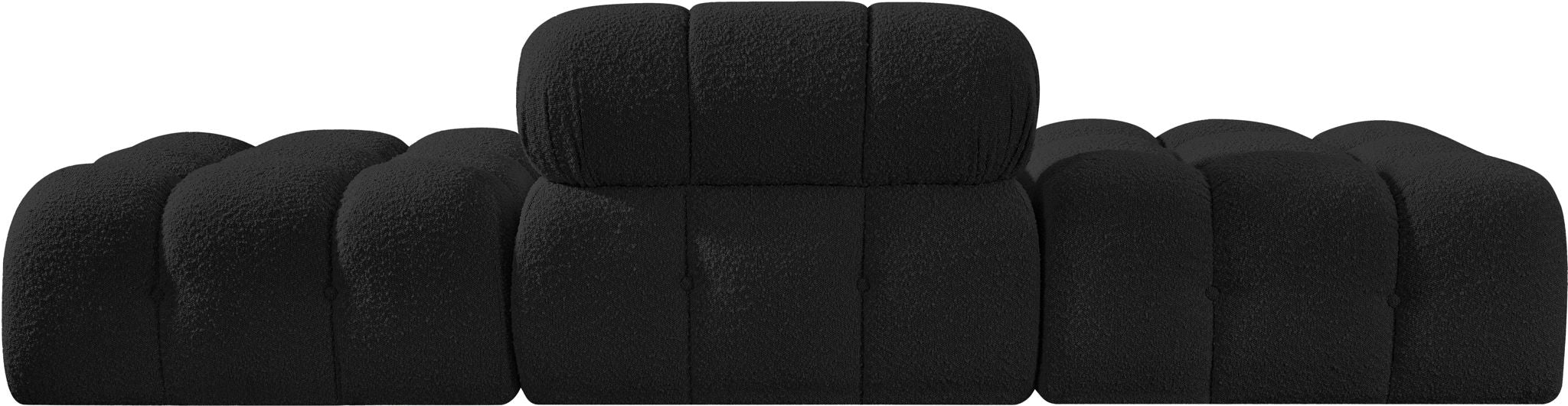 Ames - 3 Piece Boucle Upholstered Modular Sofa With 2 Backless Seats - Simple Home Plus