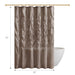 Laurel - Tufted Semi-Sheer Shower Curtain - Taupe - Simple Home Plus