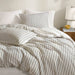 Etta - 3 Piece King Duvet Set - Gray - Simple Home Plus