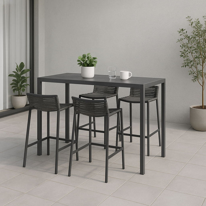 Maldives - Rope Outdoor Patio Bar Stool (Set of 2) - Simple Home Plus
