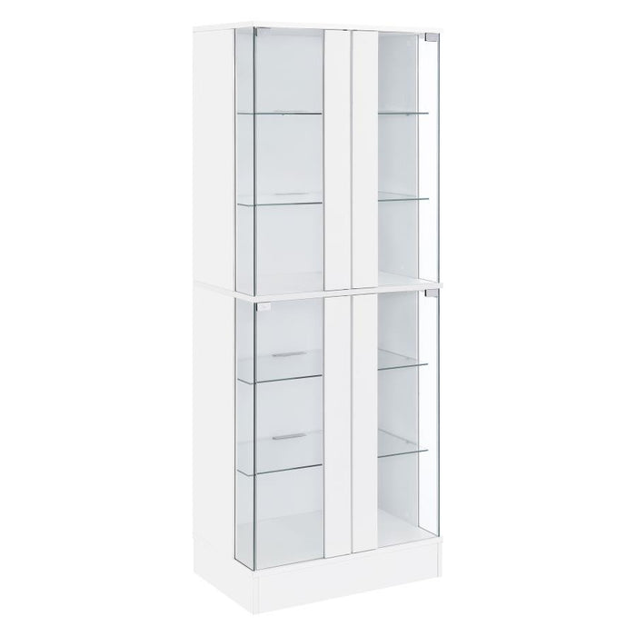 Cabra - 4-door LED Curio Display Cabinet - Simple Home Plus