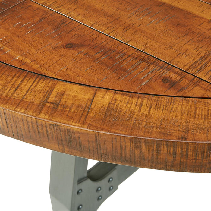 Lancaster - Round Dining / Gathering Table - Amber / Graphite - Simple Home Plus