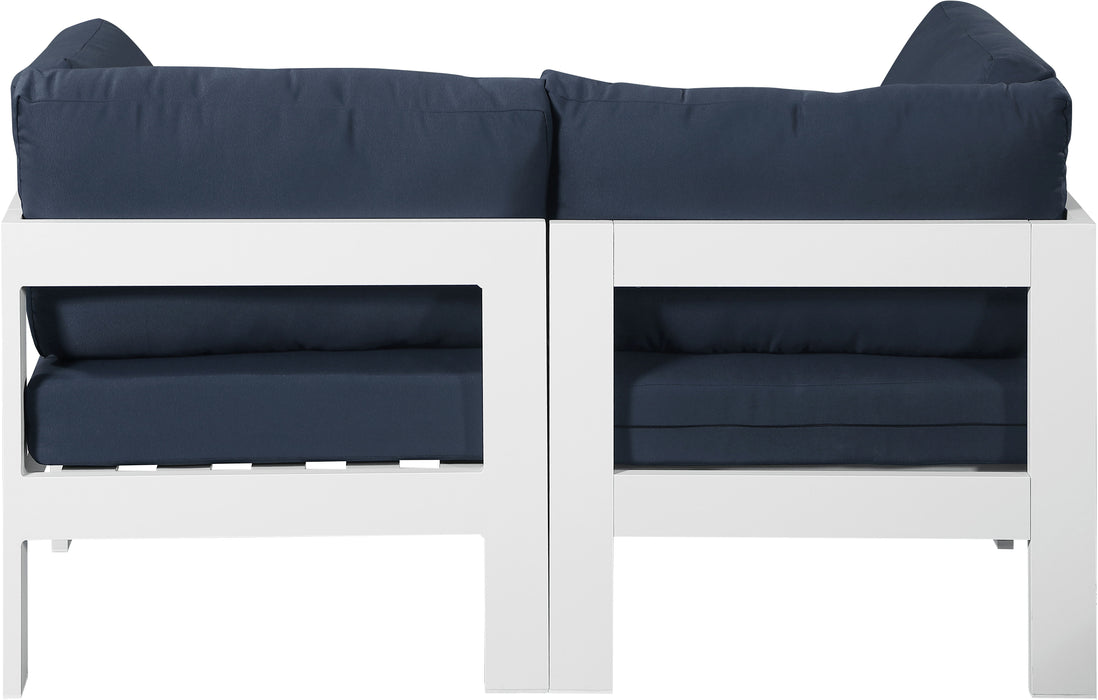 Nizuc - Outdoor Patio 2 Seat Modular Sofa With White Frame - Simple Home Plus
