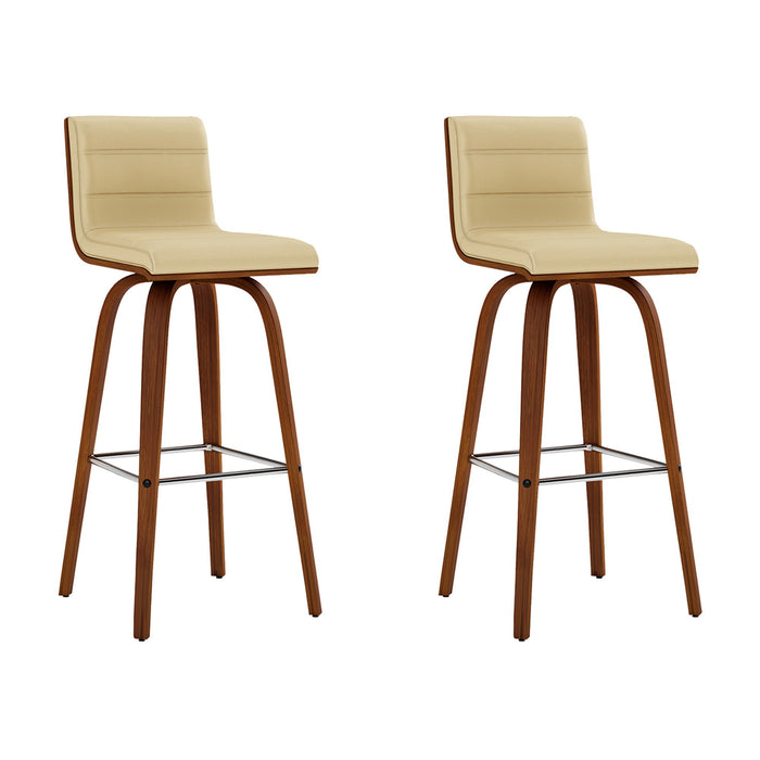 Vienna - 30" Swivel Bar Stool - Walnut Wood