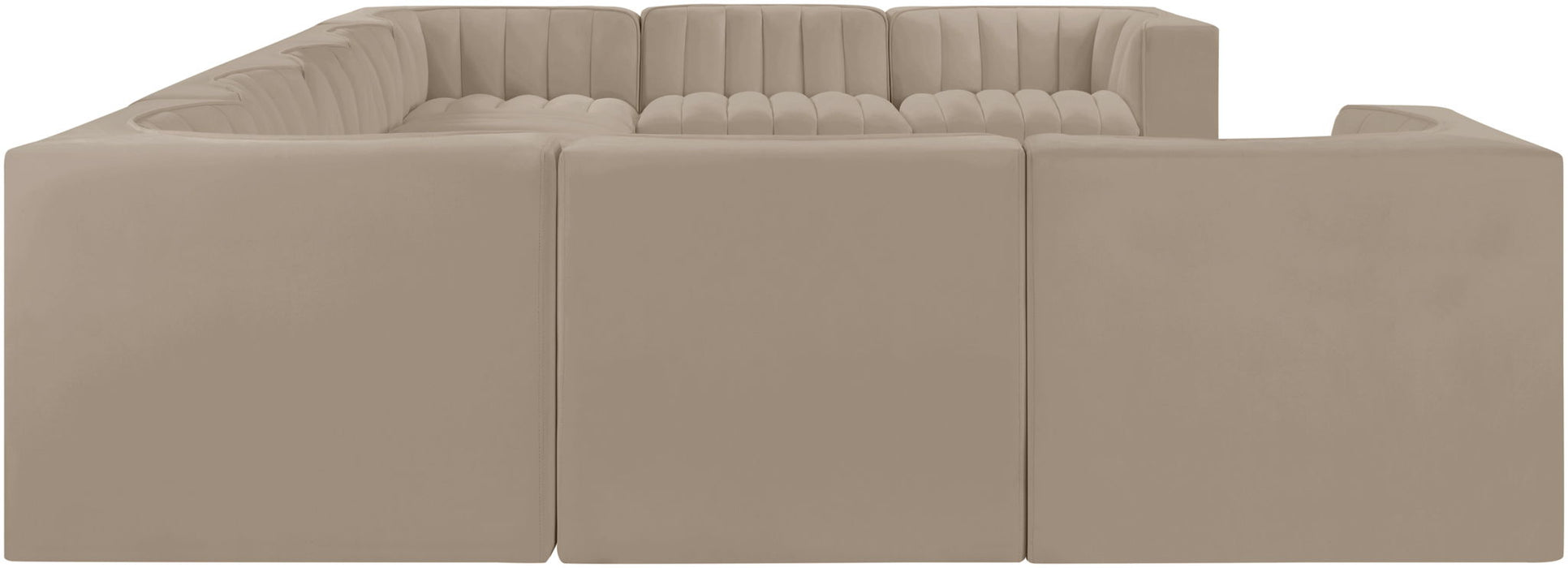 Rummi - Velvet Performance Fabric Upholstered 9 Piece Modular Sectional - Simple Home Plus