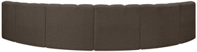 Arc - Boucle Fabric 6 Piece U-Shaped Modular Sofa - Simple Home Plus