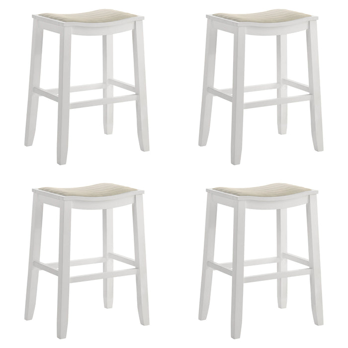 Iyani - Coastal Modern Wood Bar Height Kitchen Bar Stool - Simple Home Plus