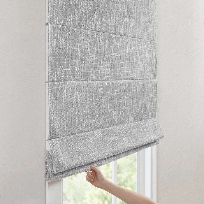 Quincy - 35x64" Total Blackout Cordless Roman Shade - Light Gray - Simple Home Plus