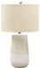 Shavon - Beige / White - Ceramic Table Lamp - Simple Home Plus