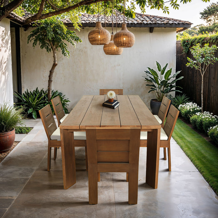Mirella - Teak Wood Outdoor Patio Dining Table - Simple Home Plus