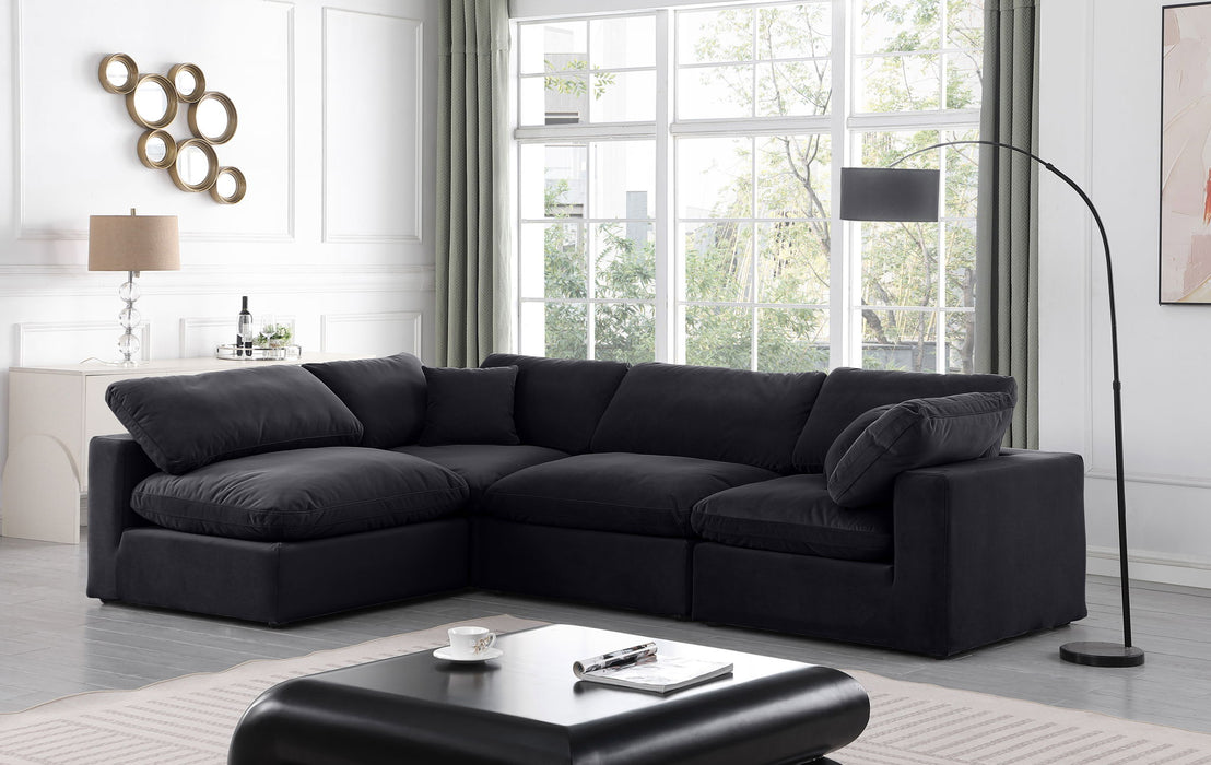 Comfy - 4 Piece Velvet Modular Armless Sectional - Simple Home Plus
