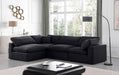 Comfy - 4 Piece Velvet Modular Armless Sectional - Simple Home Plus