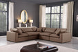 Comfy - 5 Piece Faux Leather Modular Corner Sectional - Simple Home Plus