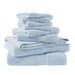 800GSM - 8 Piece Antimicrobial Towel Set - Light Blue - Simple Home Plus
