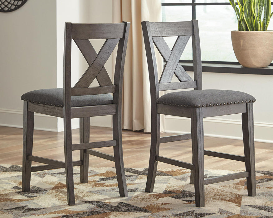 Caitbrook - Upholstered Barstool (Set of 2) - Gray - Simple Home Plus
