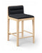 Ellis - Vegan Leather Upholstered Counter Stool (Set of 2) - Natural Base - Simple Home Plus