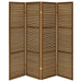 Browning - 4-Panel Bamboo Room Divider Folding Screen - Walnut - Simple Home Plus