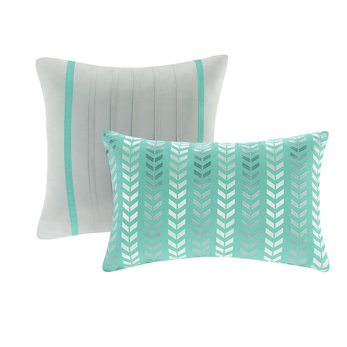 Nadia - Twin Comforter Set - Aqua - Simple Home Plus