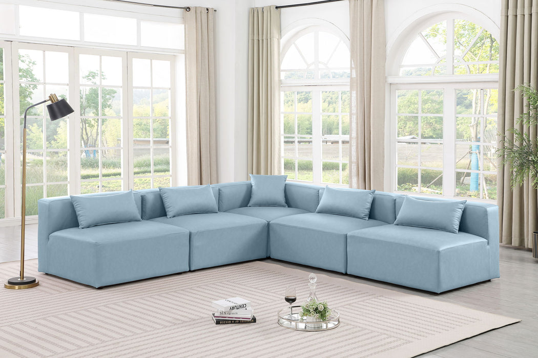 Cube - 5 Piece Modular Corner Armless Sectional - Simple Home Plus