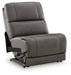 5Z - Pittson - Power Armless Recliner With Adjustable Headrest - Anchor - Simple Home Plus