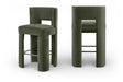 Zuno - Velvet Performance Fabric Upholstered Bar Stool (Set of 2) - Simple Home Plus