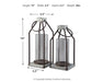 Diedrick - Indoor/Outdoor Lantern Set (Set of 2) - Gray / Black - Simple Home Plus