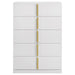 Ines - 5-Drawer Bedroom Chest Of Drawers - White High Gloss - Simple Home Plus