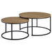 Lainey - 2 Piece Round Nesting Coffee Table - Mango - Simple Home Plus