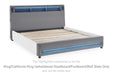 Verishaw - King/California King Upholstered Headboard/Footboard/Roll Slats - Gray - Simple Home Plus