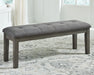 Hallanden - Black / Gray - Large UPH Dining Room Bench - Simple Home Plus
