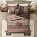 Princeton - Queen 5 Piece Reversible Bedspread Set - Red - Simple Home Plus