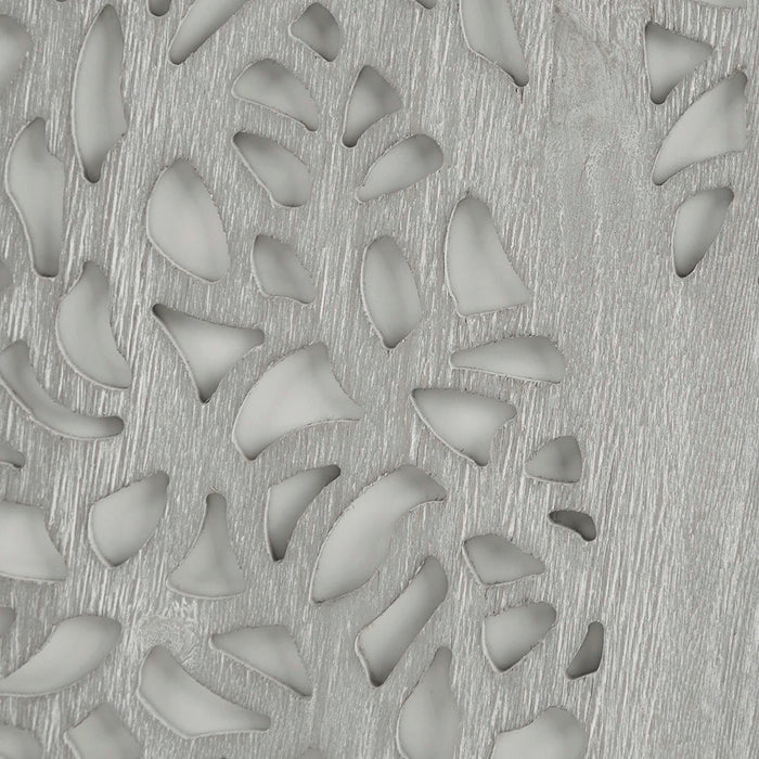 Laurel Branches - Carved Wall Decor - Gray - Simple Home Plus