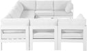 Nizuc - Outdoor Patio 9 Piece Modular Sectional With White Frame - Simple Home Plus