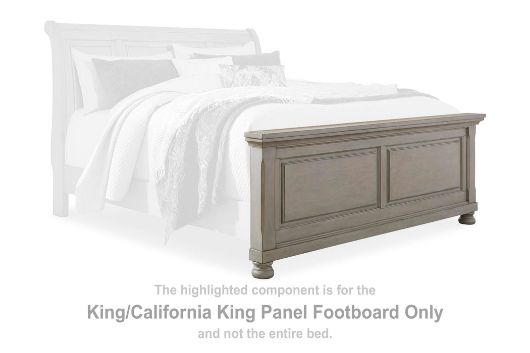 Lettner - King/Cal King Panel Footboard - Light Gray - Simple Home Plus