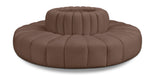 Arc - Faux Leather 8 Piece Round Modular Sofa - Simple Home Plus