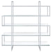 Elmer - 5-Shelf Bookshelf - Clear And Chrome - Simple Home Plus
