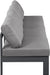 Nizuc - Outdoor Patio 4 Seat Armless Modular Sofa With Gray Frame - Simple Home Plus