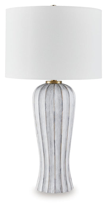 Lanwell - Antique Gray - Poly Table Lamp - Simple Home Plus