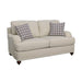 Glenn - Upholstered English Arm Loveseat - Light Gray And Blue - Simple Home Plus