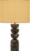 Opus - Genuine Marble, Linen Textured Fabric And Brass Table Lamp - Simple Home Plus