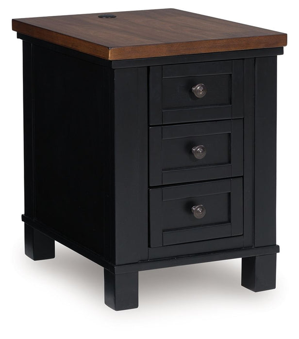Wildenauer - Brown / Black - Chair Side End Table - Simple Home Plus