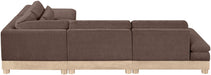Turin - Chenille Fabric Upholstered Modular Sectional - Brown - Simple Home Plus
